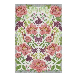 Viskestykke/køkkenhåndklæde med vævet mønster ‘Blomsterfest’ B: 35 cm x L: 50 cm