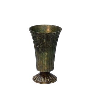 Mellemstor irret støbejerns-pokal/-vase  Deluxe Ø: 12,5 cm H: 21 cm