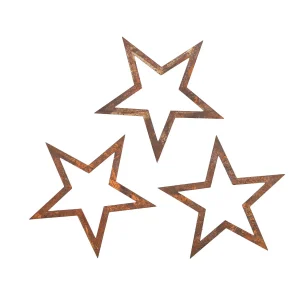 3 store jernstjerner, rust Ø: 19 cm