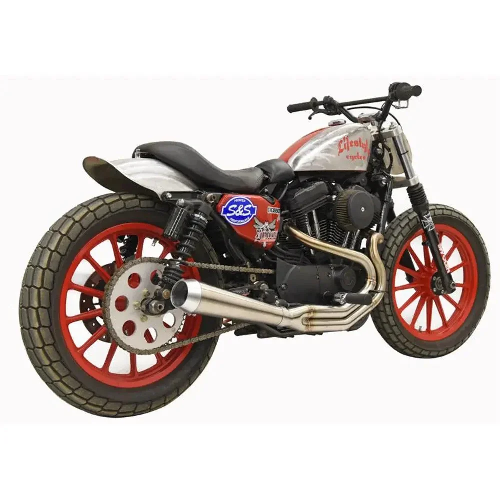Bassani Road Rage III High Output 2-into-1 rustfrit udstødningssystem til Harley - Billede 3