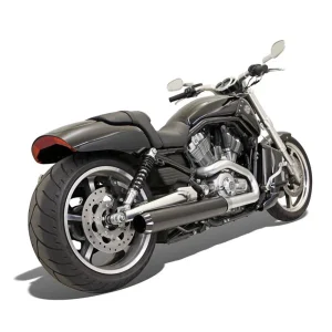Bassani Xhaust 4" sorte slip-on-lyddæmpere til Harley