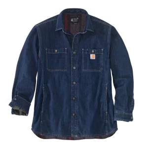 Carhartt Denim skjorte med fleecefor Glacier
