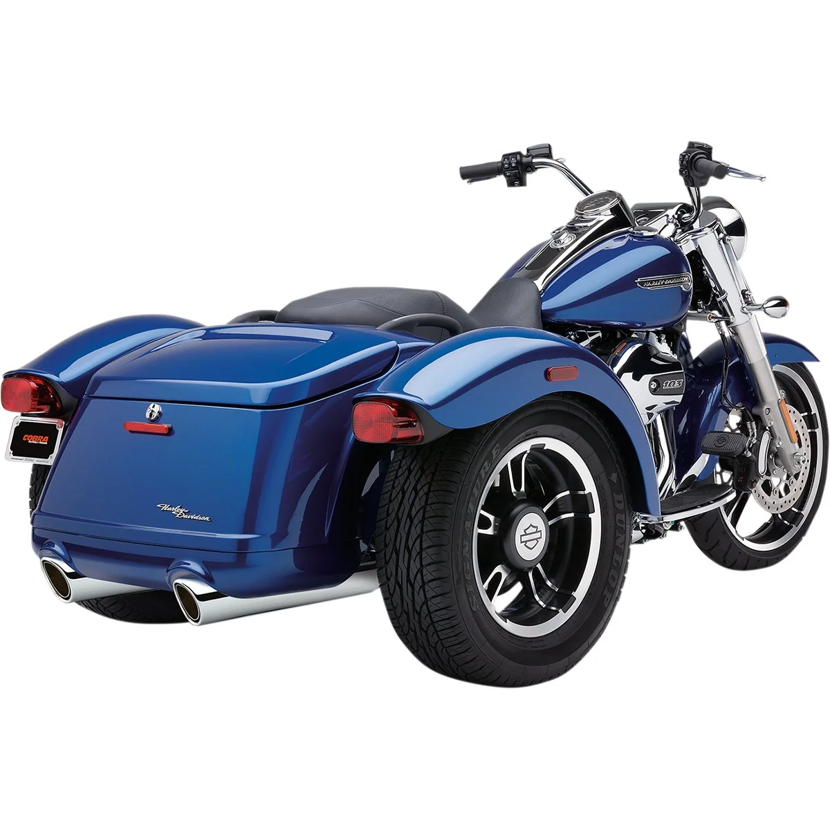 Cobra 4" 909 Twins Slip-On-lyddæmpere til Harley - Billede 8