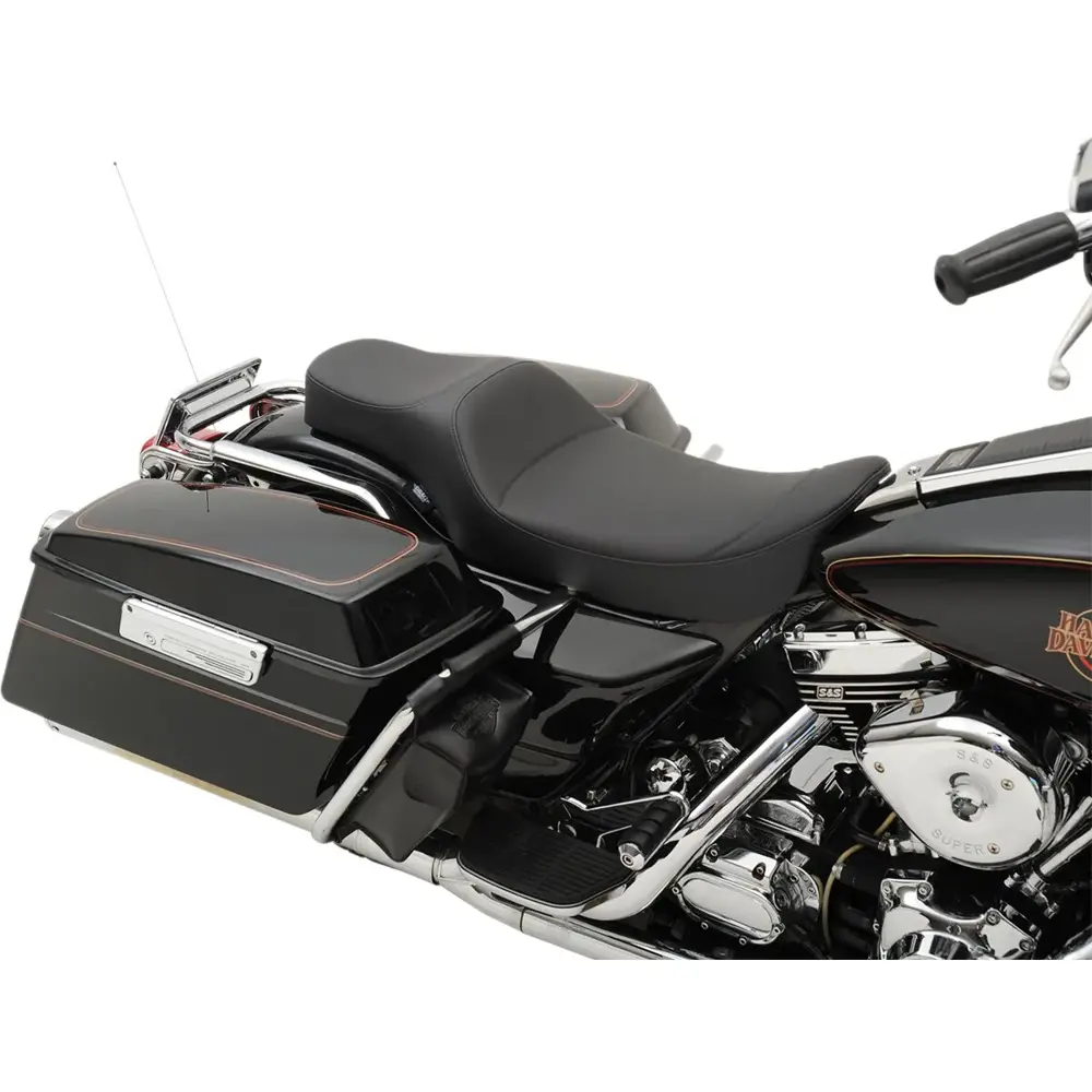 Drag Specialties Predator 2-Up Extended Reach Seat til Harley - Billede 9