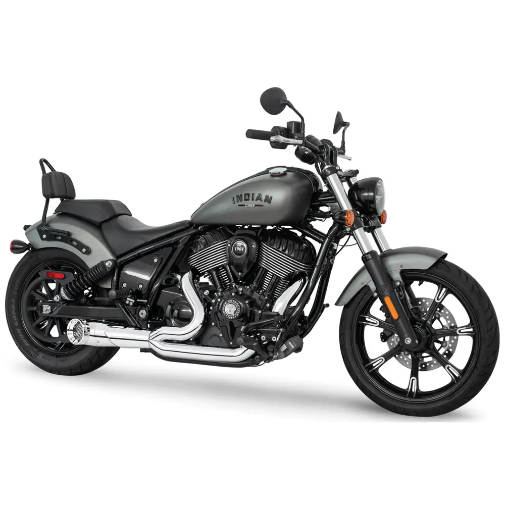 Freedom Performance Shorty Turn Out Straight Cut 2-into-1 udstødning til Indian - Billede 8