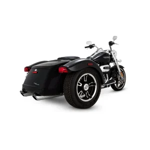Vance & Hines Twin Slash 4" Touring Chrome Slip-On Mufflers for Harley